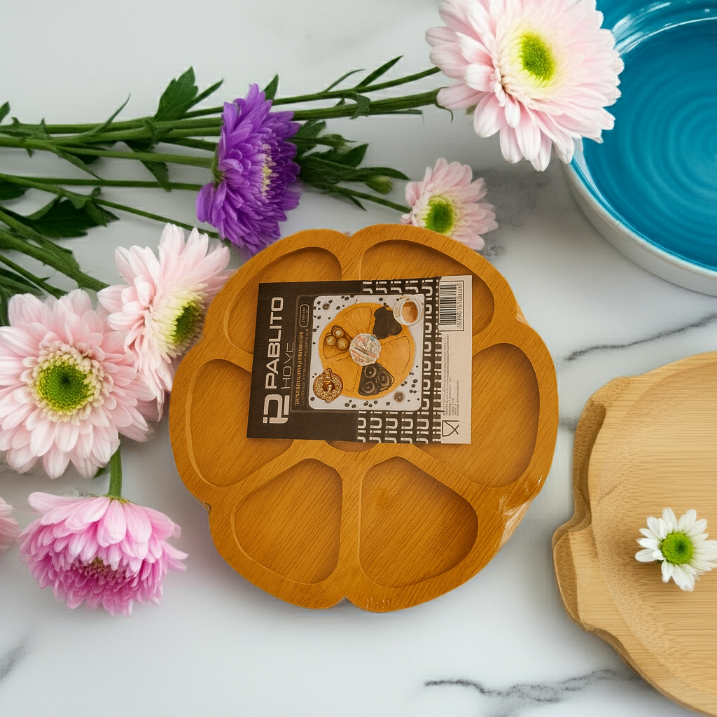 7 li ahşap sunum tepsisi