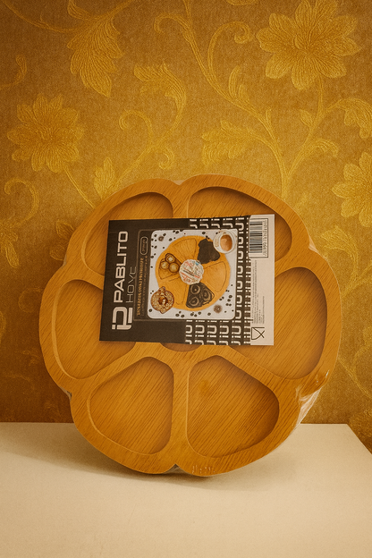 7 li ahşap sunum tepsisi