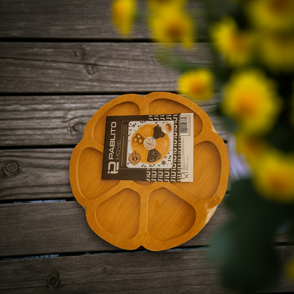 7 li ahşap sunum tepsisi