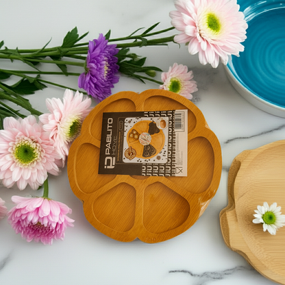 7 li ahşap sunum tepsisi